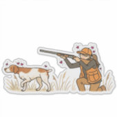 Bretagne Jagd Auto Aufkleber (Vorderseite)