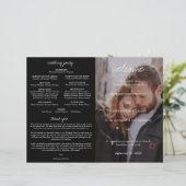 Bretagne katholische Hochzeit Programm mit voller  (Stehend Vorderseite)