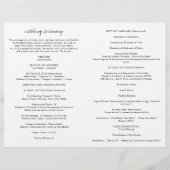 Bretagne katholische Hochzeit Programm mit voller  (Rückseite)