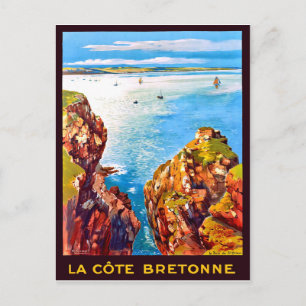 Bretagne-Küste, Luftansicht, Frankreich, Reise Postkarte