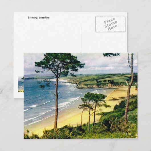 Bretagne, Küste Postkarte (Vorne/Hinten)