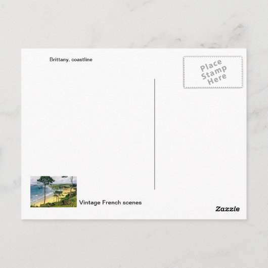 Bretagne, Küste Postkarte (Rückseite)