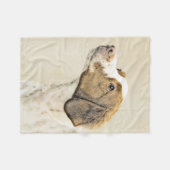 Bretagne Malerei - Niedliche Hundekunst Fleecedecke (Vorderseite (Horizontal))