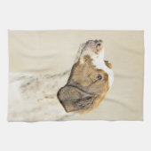 Bretagne Malerei - Niedliche Hundekunst Geschirrtuch (Horizontal)