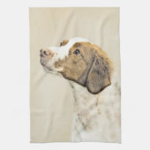 Bretagne Malerei - Niedliche Hundekunst Geschirrtuch (Vertikal)