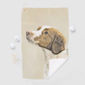 Bretagne Malerei - Niedliche Hundekunst Golfhandtuch (Insitu)