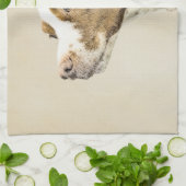 Bretagne Malerei - Niedliche Hundekunst Handtuch (Gefaltet)