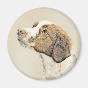 Bretagne Malerei - Niedliche Hundekunst Magnet