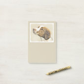 Bretagne Malerei - Niedliche Hundekunst Post-it Klebezettel (Auf Schreibtisch)