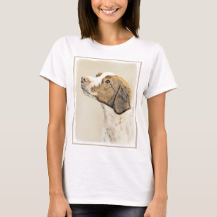 Bretagne Malerei - Niedliche Hundekunst T-Shirt