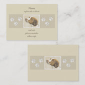 Bretagne Malerei - Niedliche Hundekunst Visitenkarte (Vorne/Hinten)