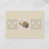 Bretagne Malerei - Niedliche Hundekunst Visitenkarte (Rückseite)