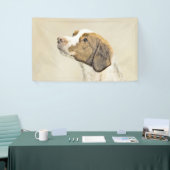 Bretagne Malerei - Niedliche Original Hunde Kunst Banner (Messeveranstaltung)
