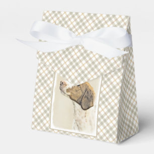 Bretagne Malerei - Niedliche Original Hunde Kunst Geschenkschachtel