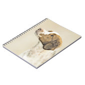 Bretagne Malerei - Niedliche Original Hunde Kunst Notizblock (Linke Seite)