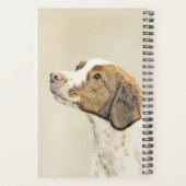 Bretagne Malerei - Niedliche Original Hunde Kunst Planer (Rückseite)