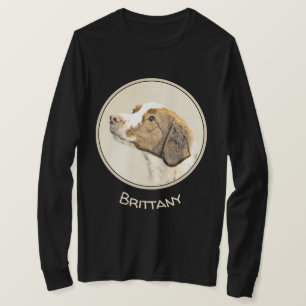 Bretagne Malerei - Niedliche Original Hunde Kunst T-Shirt