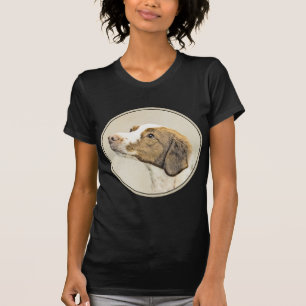 Bretagne Malerei - Niedliche Original Hunde Kunst T-Shirt