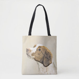Bretagne Malerei - Niedliche Original Hunde Kunst Tasche