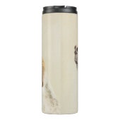 Bretagne Malerei - Niedliche Original Hunde Kunst Thermosbecher (Rückseite)