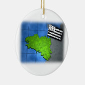 Bretagne mit seiner eigenen Flagge Keramikornament (Rechts)