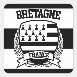 Bretagne Quadratischer Aufkleber