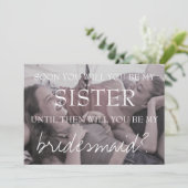 Bretagne Schwiegersekretärin Foto meine Bridesmaid Einladung (Stehend Vorderseite)