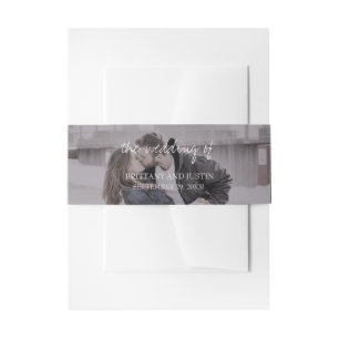 Bretagne Simple White Typografy Foto Einladungsbanderole