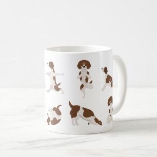 Bretagne Spaniel Dog Yoga Kaffeetasse