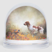 Bretagne Spaniel, Frankreich, Bretagne Schneekugeln (Vorderseite)