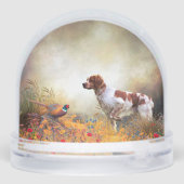 Bretagne Spaniel, Frankreich, Bretagne Schneekugeln (Rückseite)