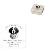 Bretagne Spaniel Haustier Name und Rücksendeadress Gummistempel (Stempel)