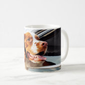 Bretagne spaniel in Car Window Kaffeetasse (VorderseiteRechts)