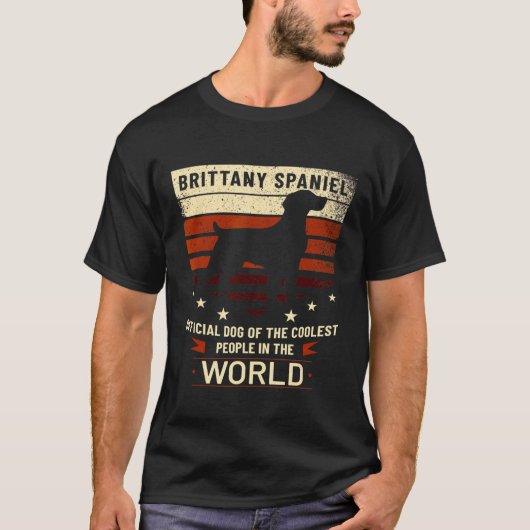 Bretagne Spaniel Offizieller Hund der Coolsten T-Shirt (Vorderseite)