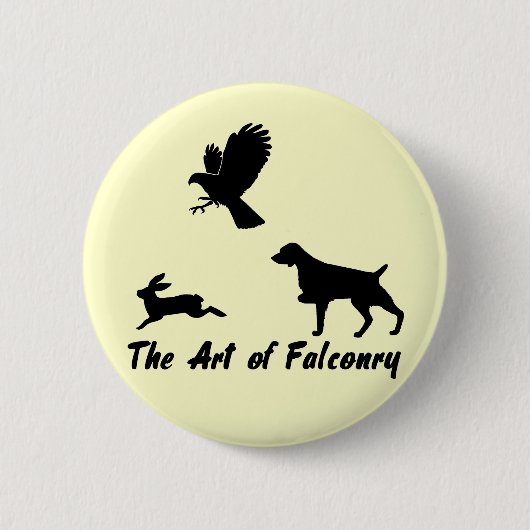 Bretagne Spaniel und Falconry Button (Vorderseite)