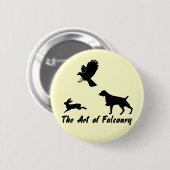 Bretagne Spaniel und Falconry Button (Vorne & Hinten)