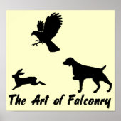 Bretagne Spaniel und Falconry Poster (Vorne)