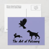 Bretagne Spaniel und Falconry Postkarte (Vorne/Hinten)