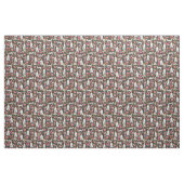 Bretagne Spaniel Vintage Blumen dunkel Stoff (Fat Quarter (45,7 x 55,9 cm))