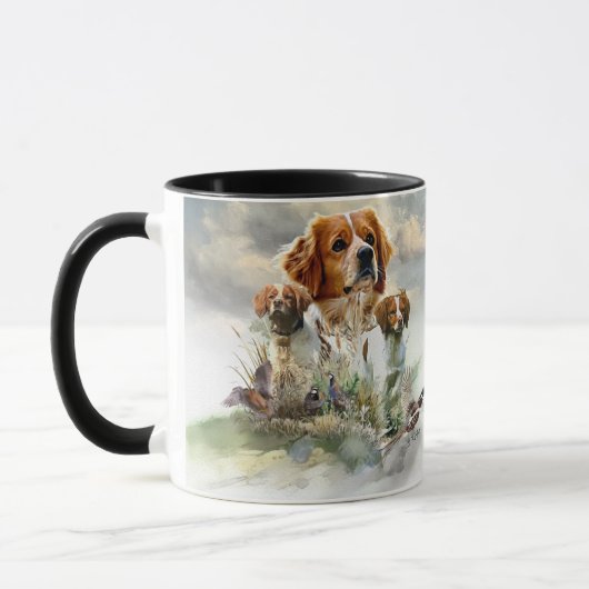 Bretagne-Spaniels, Französische Bretagne, Vogelhun Tasse (Links)