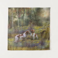 Bretagne-Spaniels, Holzjagd, Kunst