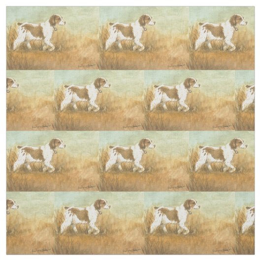 Bretagne Spanisch Hund Kunstwerk Stoff (Muster)