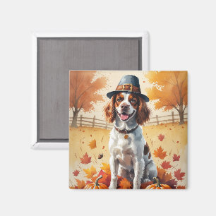 Bretagne Spanisch im Herbst hinterlässt Erntedank  Magnet