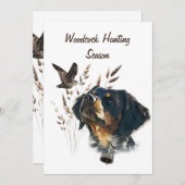 Bretagne Spanisch und Holzcock Einladung (Vorne/Hinten)