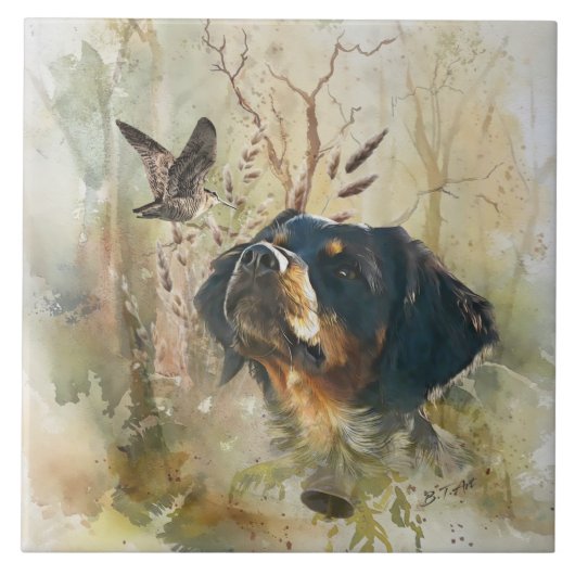 Bretagne Spanisch und Holzcock Fliese (Vorderseite)