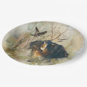 Bretagne Spanisch und Holzcock Pappteller (Schrägansicht)