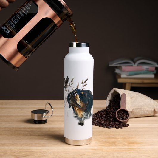 Bretagne Spanisch und Holzcock Trinkflasche (Kaffee (gedreht))