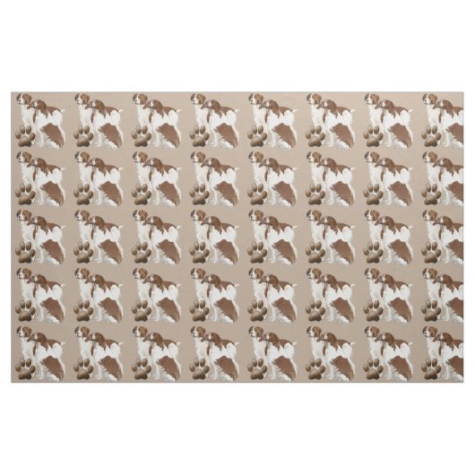 Bretagne Spanische Hundezucht Stoff (Yard (91,4 cm))