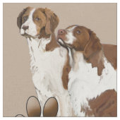 Bretagne Spanische Hundezucht Stoff (Nahaufnahme)