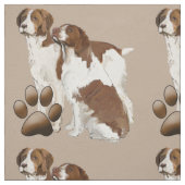 Bretagne Spanische Hundezucht Stoff (Muster)